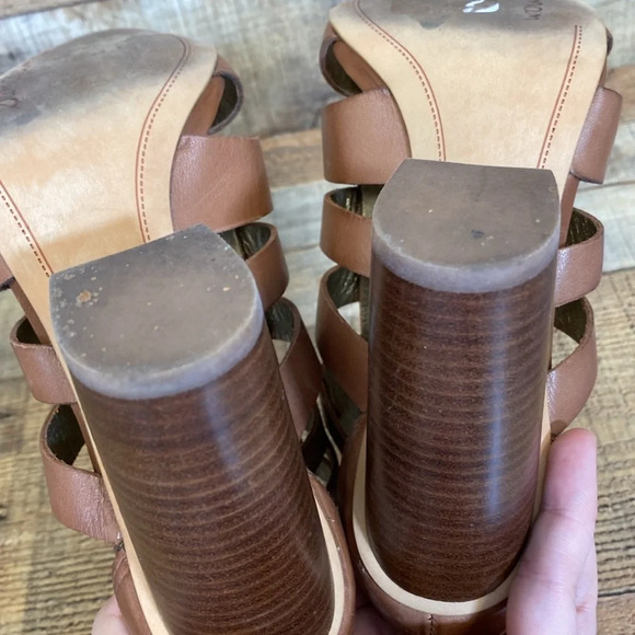 Sam Edelman York Yazmine Gladiator Heels Sandals Womens Size 6.5 M Brown Strappy - Picture 10 of 15